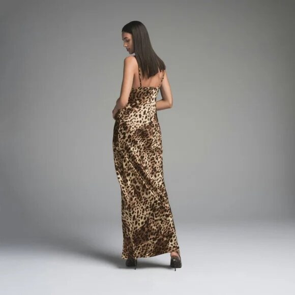 Dolce & Gabbana X SKIMS Skims Silk Long Slip Leopard Dress, S - Picture 5 of 7